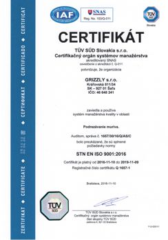 grizzly iso 9001 TUV